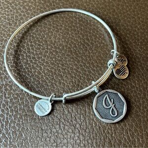 Alex and Ani Silver Tone Initial Monogram “J”  Charm Bracelet